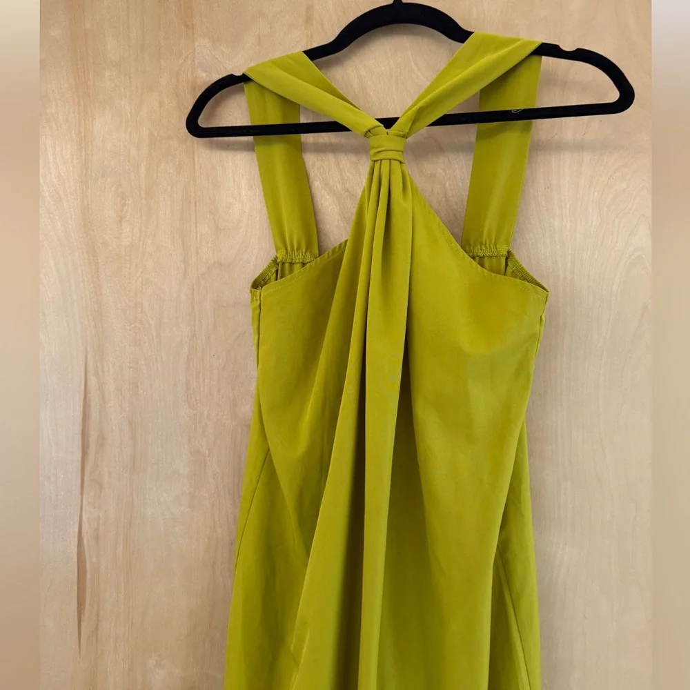 Commense Olive Green Twist-Neck Midi Dress - Picture 12 of 14